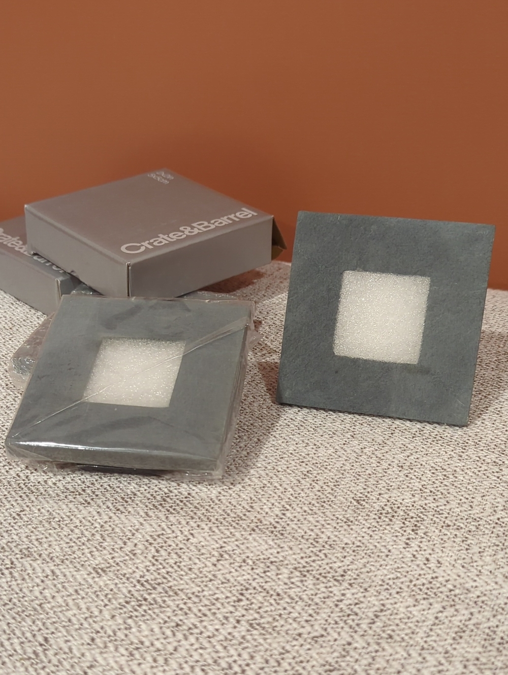 Crate&Barrel Bluestone Mini Square Frame Set - NEW